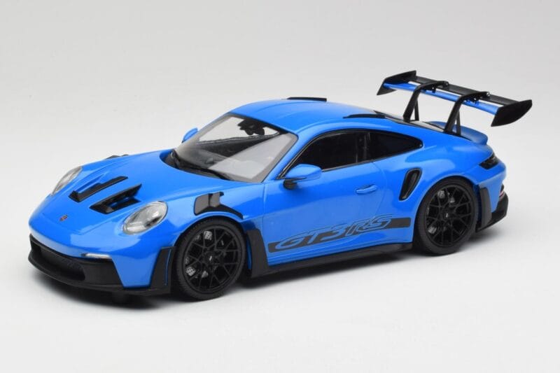 Porsche 911 992 GT3 RS Shark Blå & Sorte Hjul Minichamps 1:18 153062233 Metal