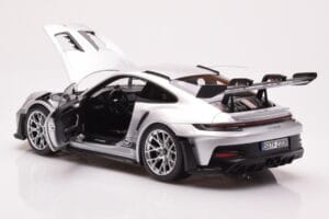Porsche 911 992 GT3 RS Sølv Metallic Norev 1:18 187357 Metal — billede 5 af 8