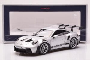 Porsche 911 992 GT3 RS Sølv Metallic Norev 1:18 187357 Metal — billede 8 af 8