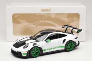 Porsche 911 992 GT3 RS Tribute to Carrera RS White Python Green Norev 1:18 187372 Metal — billede 8 af 8
