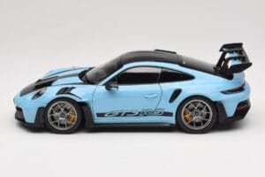 Porsche 911 992 GT3 RS Weissach Pack Gulf Blue Norev 1:18 187367 Metal — billede 4 af 8