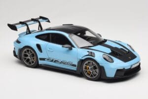 Porsche 911 992 GT3 RS Weissach Pack Gulf Blue Norev 1:18 187367 Metal — billede 6 af 8
