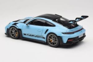 Porsche 911 992 GT3 RS Weissach Pack Gulf Blue Norev 1:18 187367 Metal — billede 7 af 8