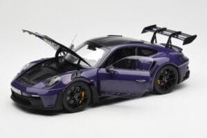 Porsche 911 992 GT3 RS Weissach Package Ultraviolet Norev 1:18 187368 Metal — billede 2 af 8