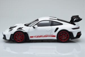 Porsche 911 992 GT3 RS Hvid Pyro Rød Norev 1:18 187352 Metal — billede 4 af 8