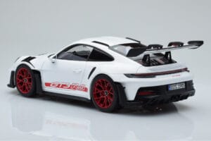 Porsche 911 992 GT3 RS Hvid Pyro Rød Norev 1:18 187352 Metal — billede 7 af 8