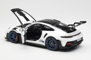 Porsche 911 992 GT3 Weissach Package Hvid & Indigo Blå Norev 1:18 187353 Metal — billede 5 af 8