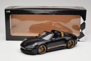 Porsche 911 992 Targa Porsche Design Sort & Guld Concept Minichamps 1:18 PORSCHE001 Metal — billede 6 af 6
