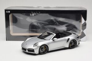 Porsche 911 992 Turbo S Cabriolet Sølv Minichamps 1:18 155069082 Metal — billede 6 af 6