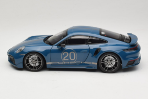 Porsche 911 992 Turbo S Coupe Sport Design Blå Minichamps 1:18 113069073 Metal — billede 4 af 8
