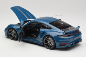 Porsche 911 992 Turbo S Coupe Sport Design Blå Minichamps 1:18 113069073 Metal — billede 5 af 8