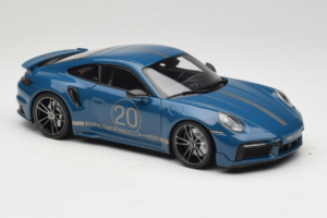 Porsche 911 992 Turbo S Coupe Sport Design Blå Minichamps 1:18 113069073 Metal — billede 6 af 8