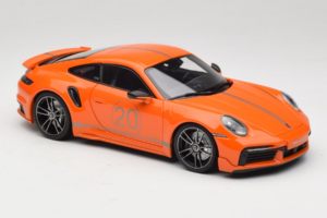 Porsche 911 992 Turbo S Coupe Sport Design Orange Minichamps 1:18 113069074 Metal — billede 6 af 8