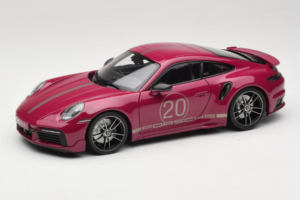 Porsche 911 992 Turbo S Coupe Sport Design Rød Minichamps 1:18 113069075 Metal