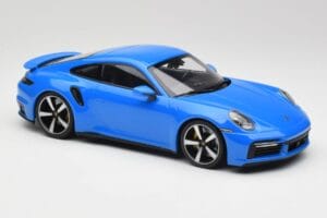 Porsche 911 992 Turbo S Gentian Blå Minichamps 1:18 155069074 Metal — billede 4 af 6