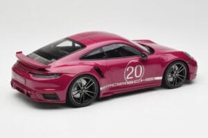 Porsche 911 992 Turbo S med Sport Design Package Rød Minichamps 1:18 155069172 Metal — billede 2 af 6
