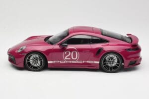 Porsche 911 992 Turbo S med Sport Design Package Rød Minichamps 1:18 155069172 Metal — billede 3 af 6