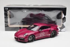 Porsche 911 992 Turbo S med Sport Design Package Rød Minichamps 1:18 155069172 Metal — billede 6 af 6