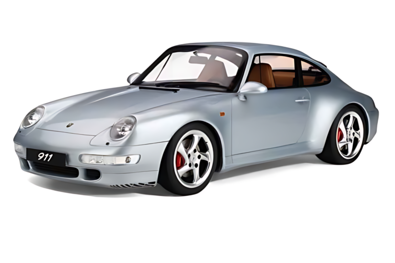 Porsche 911 993 Carrera 4S Sølv GT Spirit 1:8 GTS801901 Resin