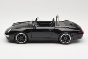 Porsche 911 993 Carrera Cabriolet Sort Bburago 1:18 3090-M1 Metal — billede 4 af 8