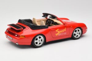 Porsche 911 993 Carrera Cabriolet Rød Bburago 1:18 3090 Metal — billede 3 af 8