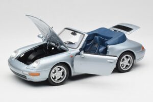 Porsche 911 993 Carrera Cabriolet Sølv Maisto 1:18 100299-M1 Metal — billede 2 af 8