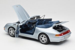 Porsche 911 993 Carrera Cabriolet Sølv Maisto 1:18 100299-M1 Metal — billede 5 af 8
