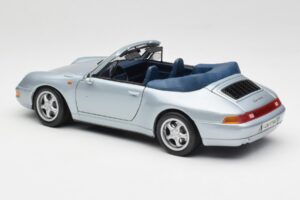 Porsche 911 993 Carrera Cabriolet Sølv Maisto 1:18 100299-M1 Metal — billede 7 af 8
