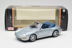 Porsche 911 993 Carrera Cabriolet Sølv Maisto 1:18 100299-M1 Metal — billede 8 af 8