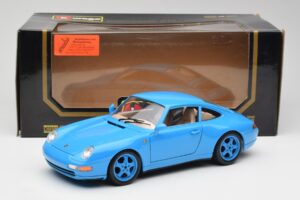 Porsche 911 993 Carrera Blå Bburago 1:18 3060 Metal — billede 8 af 8