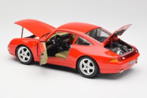 Porsche 911 993 Carrera Rød Bburago 1:18 3050 Metal — billede 5 af 8