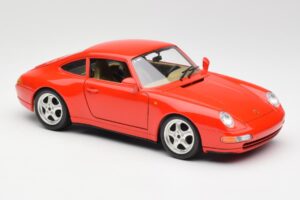 Porsche 911 993 Carrera Rød Bburago 1:18 3050 Metal — billede 6 af 8
