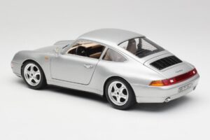 Porsche 911 993 Carrera Sølv Bburago 1:18 3050-M1 Metal — billede 4 af 8