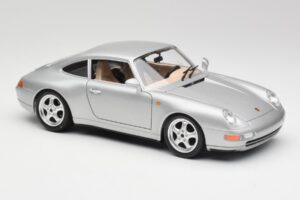 Porsche 911 993 Carrera Sølv Bburago 1:18 3050-M1 Metal — billede 6 af 8