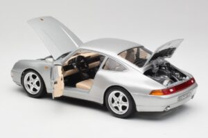Porsche 911 993 Carrera Sølv Bburago 1:18 3050-M1 Metal — billede 7 af 8