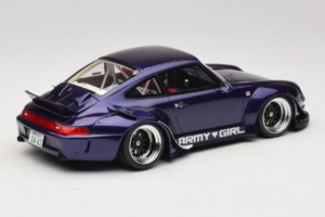 Porsche 911 993 RWB Army Girl Lilla GT Spirit 1:18 GT562 Resin — billede 2 af 6