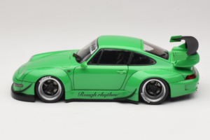 Porsche 911 993 RWB Grøn Gun Grey Wheels AUTOart 1:18 78151 Komposit — billede 4 af 8