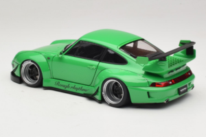 Porsche 911 993 RWB Grøn Gun Grey Wheels AUTOart 1:18 78151 Komposit — billede 7 af 8