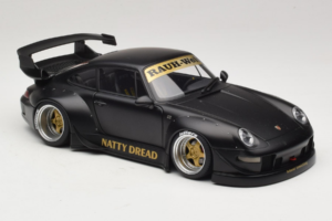 Porsche 911 993 RWB Matt Black With Gold Wheels AUTOart 1:18 78154 Komposit — billede 6 af 8