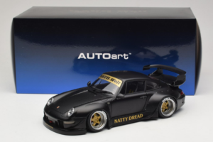 Porsche 911 993 RWB Matt Black With Gold Wheels AUTOart 1:18 78154 Komposit — billede 8 af 8