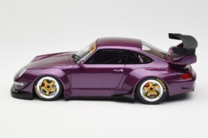 Porsche 911 993 RWB Lilla GT Spirit 1:18 GT727 Resin — billede 3 af 6
