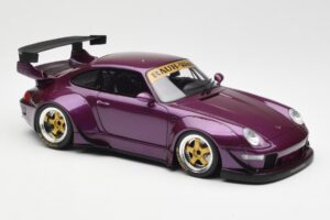 Porsche 911 993 RWB Lilla GT Spirit 1:18 GT727 Resin — billede 4 af 6