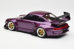 Porsche 911 993 RWB Lilla GT Spirit 1:18 GT727 Resin — billede 5 af 6