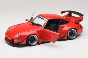 Porsche 911 993 RWB Rød Gun Grey Wheels AUTOart 1:18 78153 Komposit — billede 2 af 8