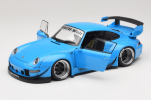 Porsche 911 993 RWB Himmelblå Gun Grey Wheels AUTOart 1:18 78152 Komposit — billede 2 af 8