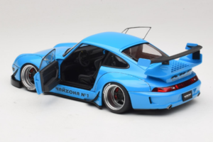 Porsche 911 993 RWB Himmelblå Gun Grey Wheels AUTOart 1:18 78152 Komposit — billede 5 af 8