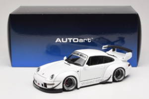 Porsche 911 993 RWB Hvid Gun Grey Wheels AUTOart 1:18 78150 Komposit — billede 8 af 8