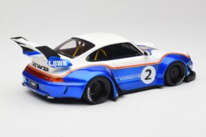Porsche 911 993 RWB X Liberty Walk Hvid Med Blå GT Spirit 1:18 GT530 Resin — billede 2 af 8