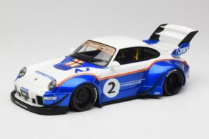 Porsche 911 993 RWB X Liberty Walk Hvid Med Blå GT Spirit 1:18 GT530 Resin