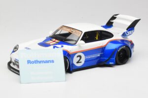 Porsche 911 993 RWB X Liberty Walk Hvid Med Blå GT Spirit 1:18 GT530 Resin — billede 6 af 8
